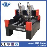Double-head 3D engraving machine 4 axis cnc router for stone cnc lathe with rotary axis for sale